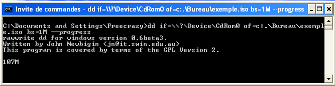dd sous Windows - N2